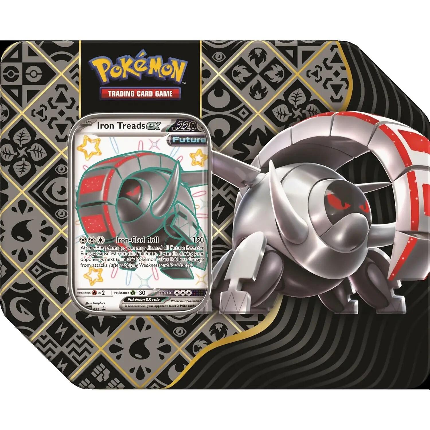 Pokémon TCG Scarlet & Violet 4.5 Paldean Fates (5 Booster) Tin - Great Tusk/Iron Treads/Charizard