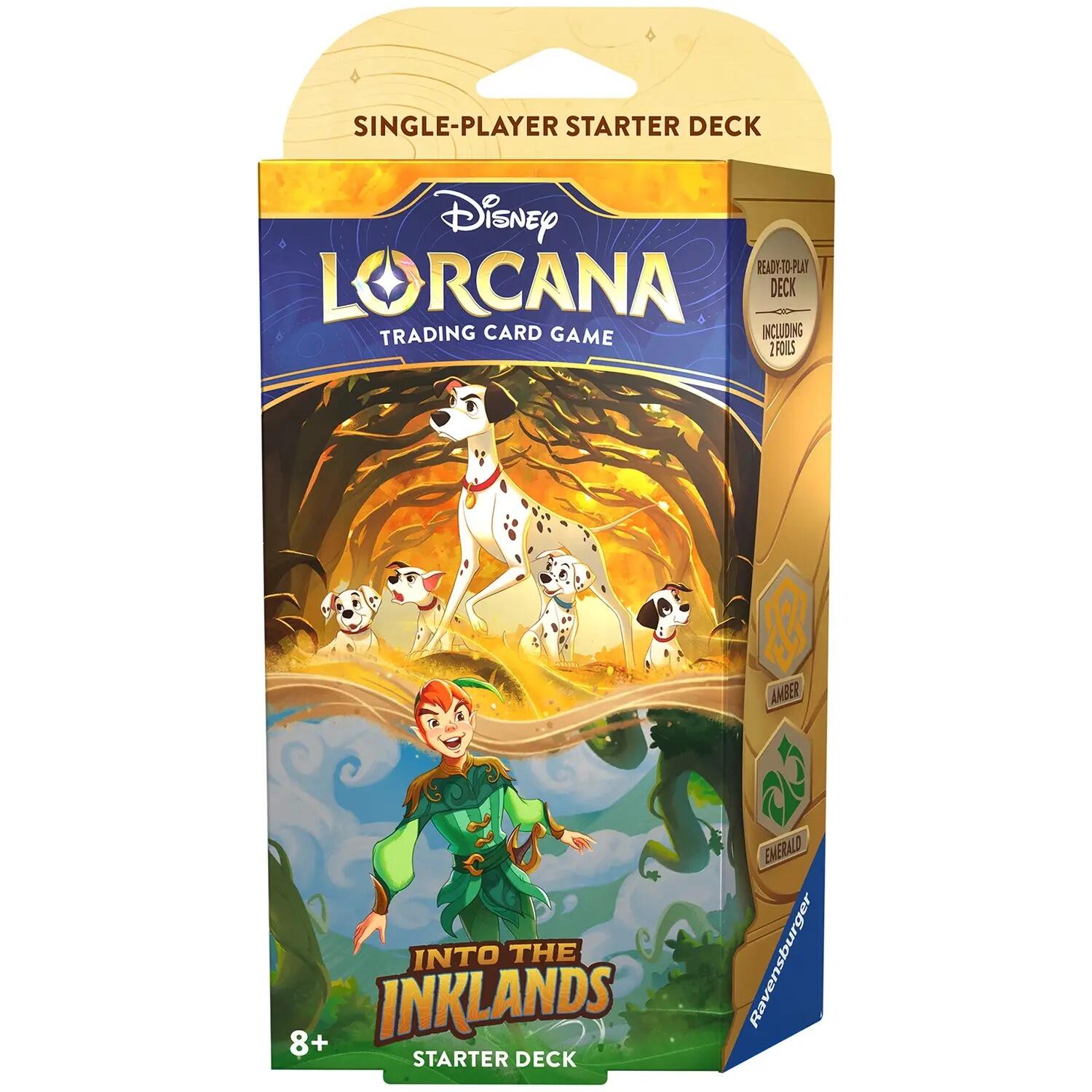 Disney Lorcana TCG Into The Inklands Starter Deck Amber and Emerald