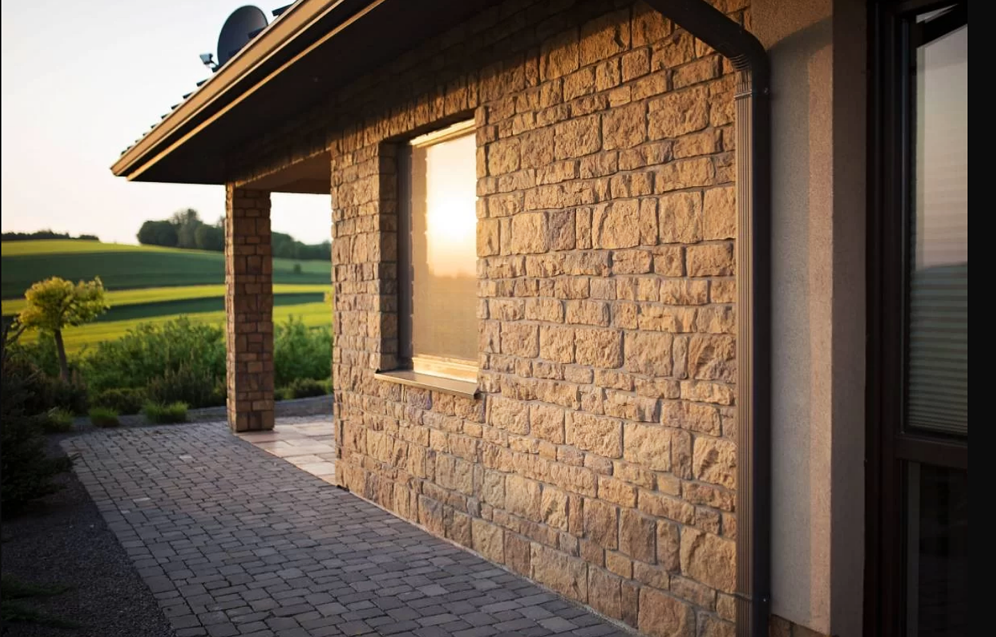 Portina Portina Caramel Stone Cladding | Buff Grouted Stone UK