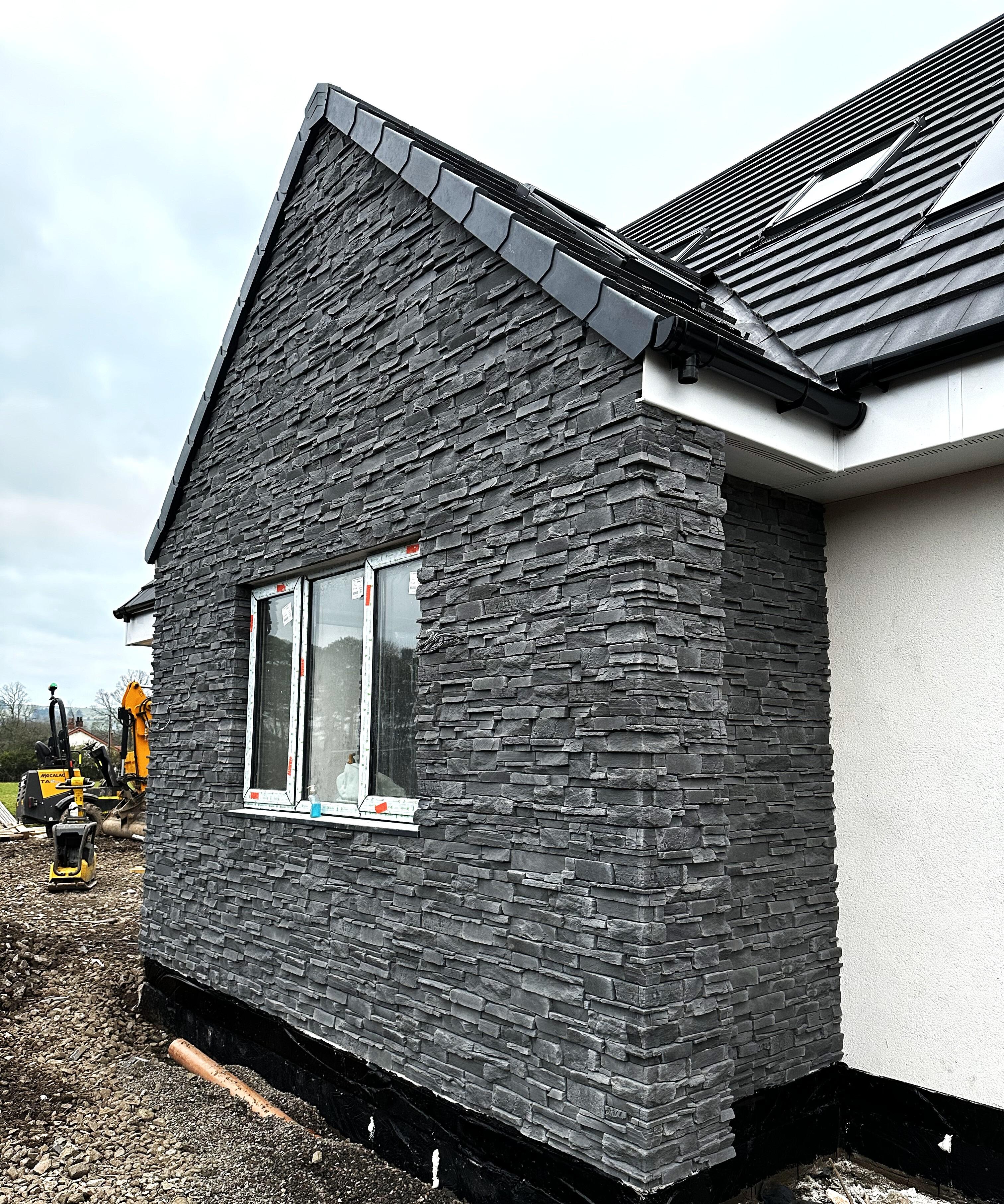 Grenada Dark Grey Stone Cladding UK – Contemporary Slate Panels