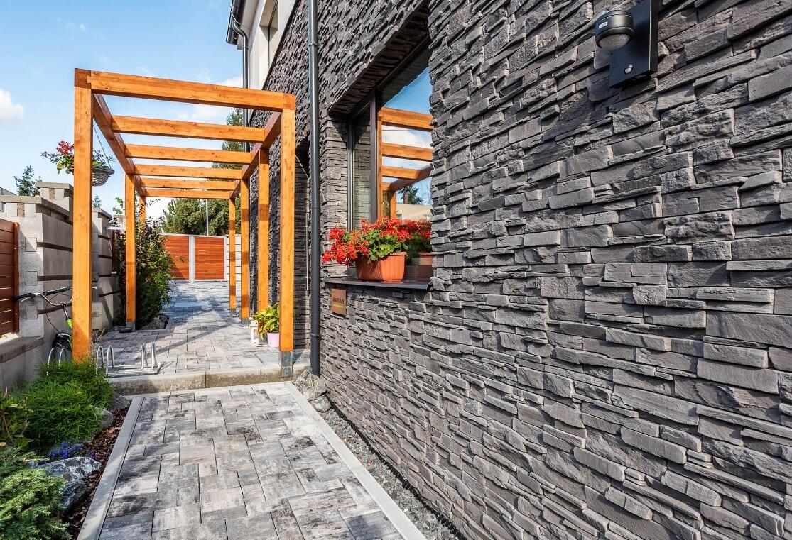 Grenada Graphite Stone Cladding Sample UK
