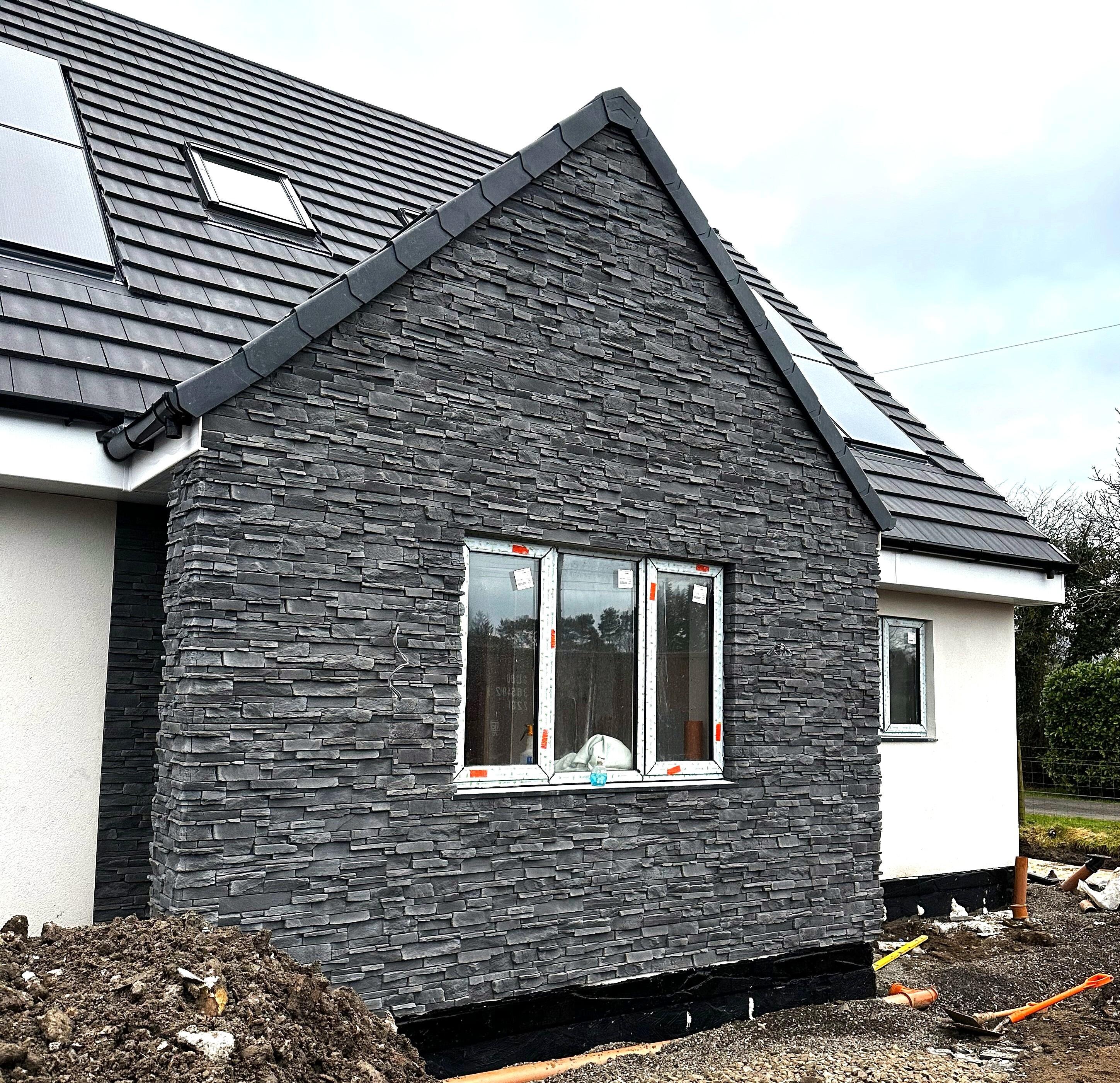Grenada Dark Grey Stone Cladding UK – Contemporary Slate Panels