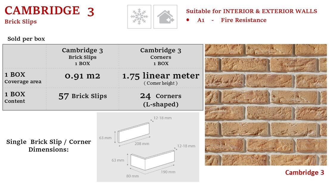 Buff Brick, Dark Sand Brick Slips – Authentic Brick Cladding Tiles Sample