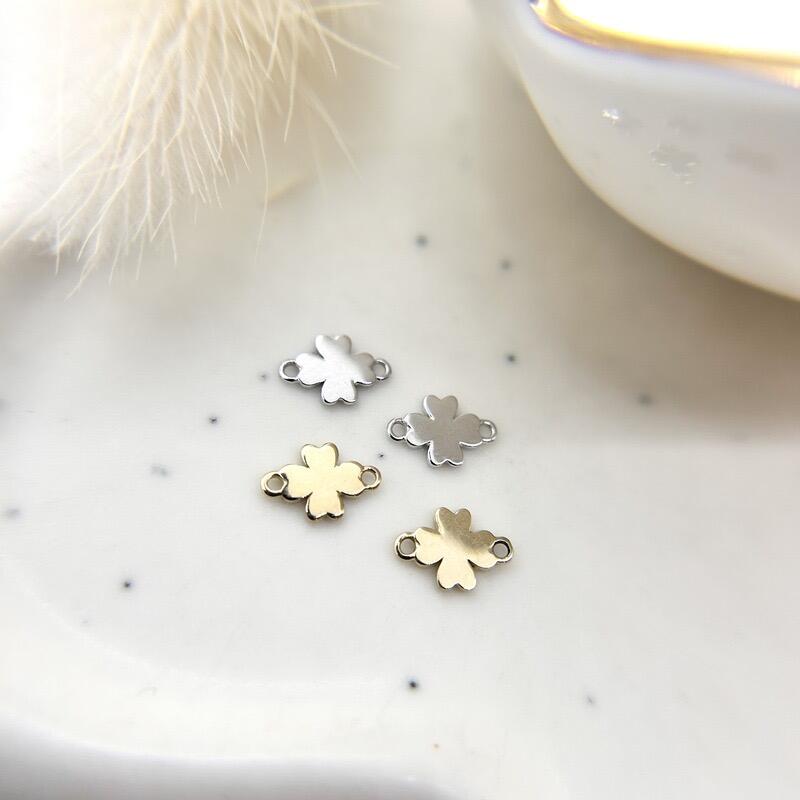 Solid Gold clover charms