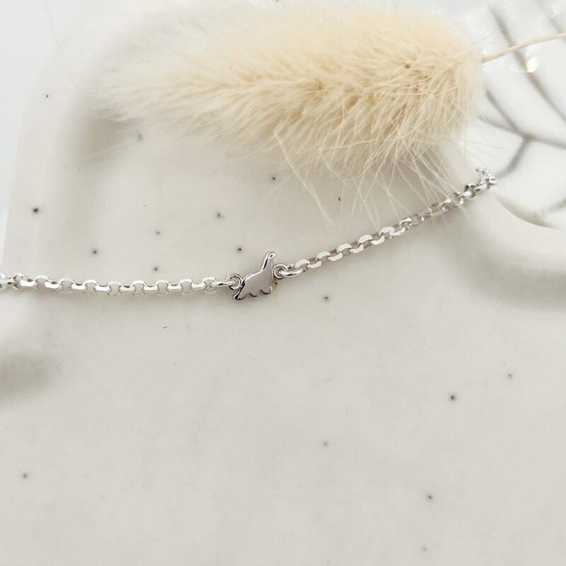 Permanent jewellery mini dinosaur charm