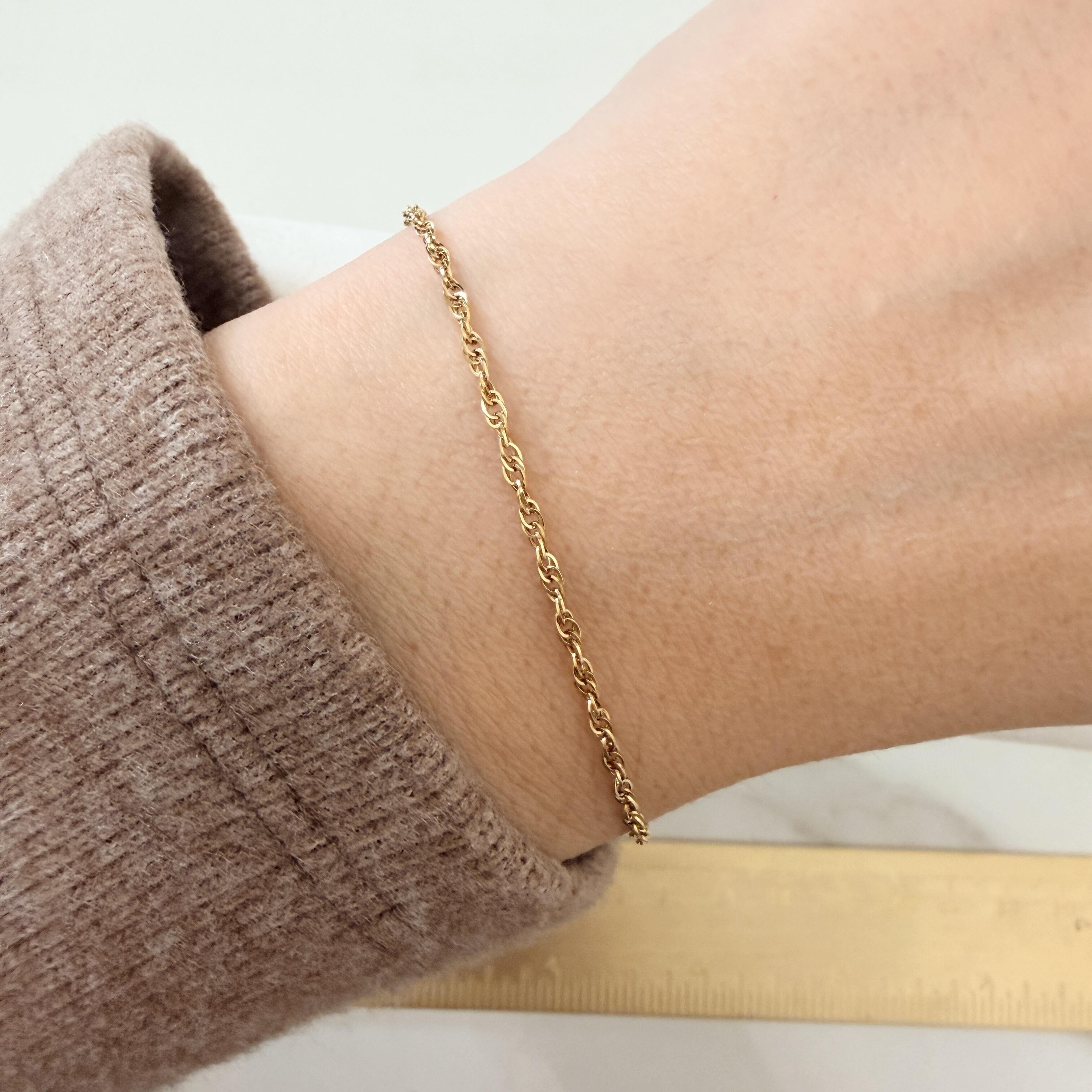 14k pvd 316l stainless steel rope chain