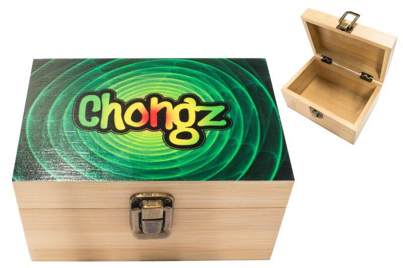 Chongz Medium Bamboo "Rasta Spiral" Box