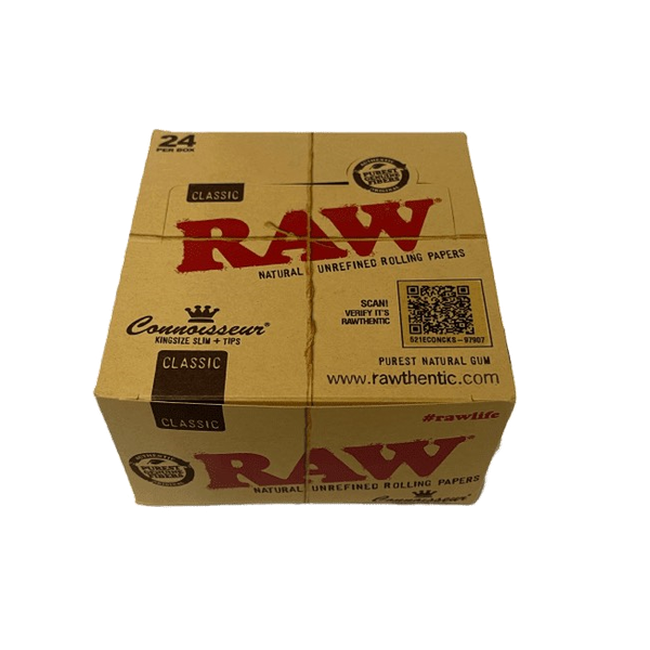 RAW Connoisseur Classic Rolling Papers & Tips