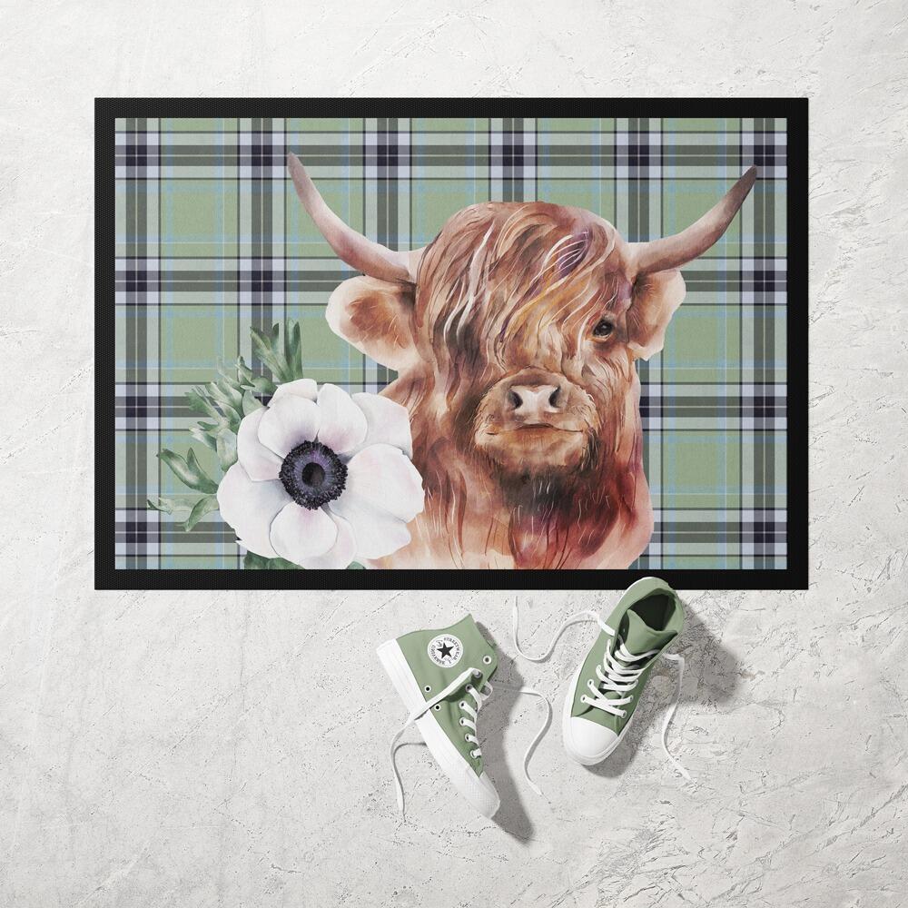 Highland Cow Pet Feeding Mat