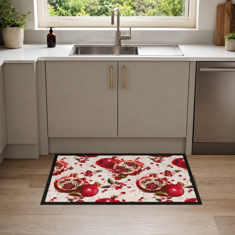 Pomegranate Kitchen Mat Under Sink
