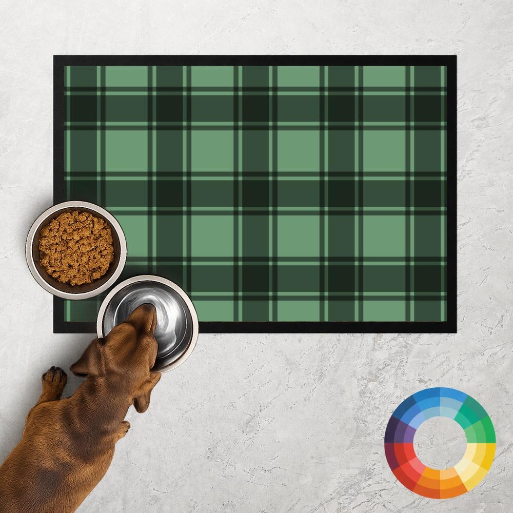 Check Dog Food Mat Placed Under Feeding Bowls