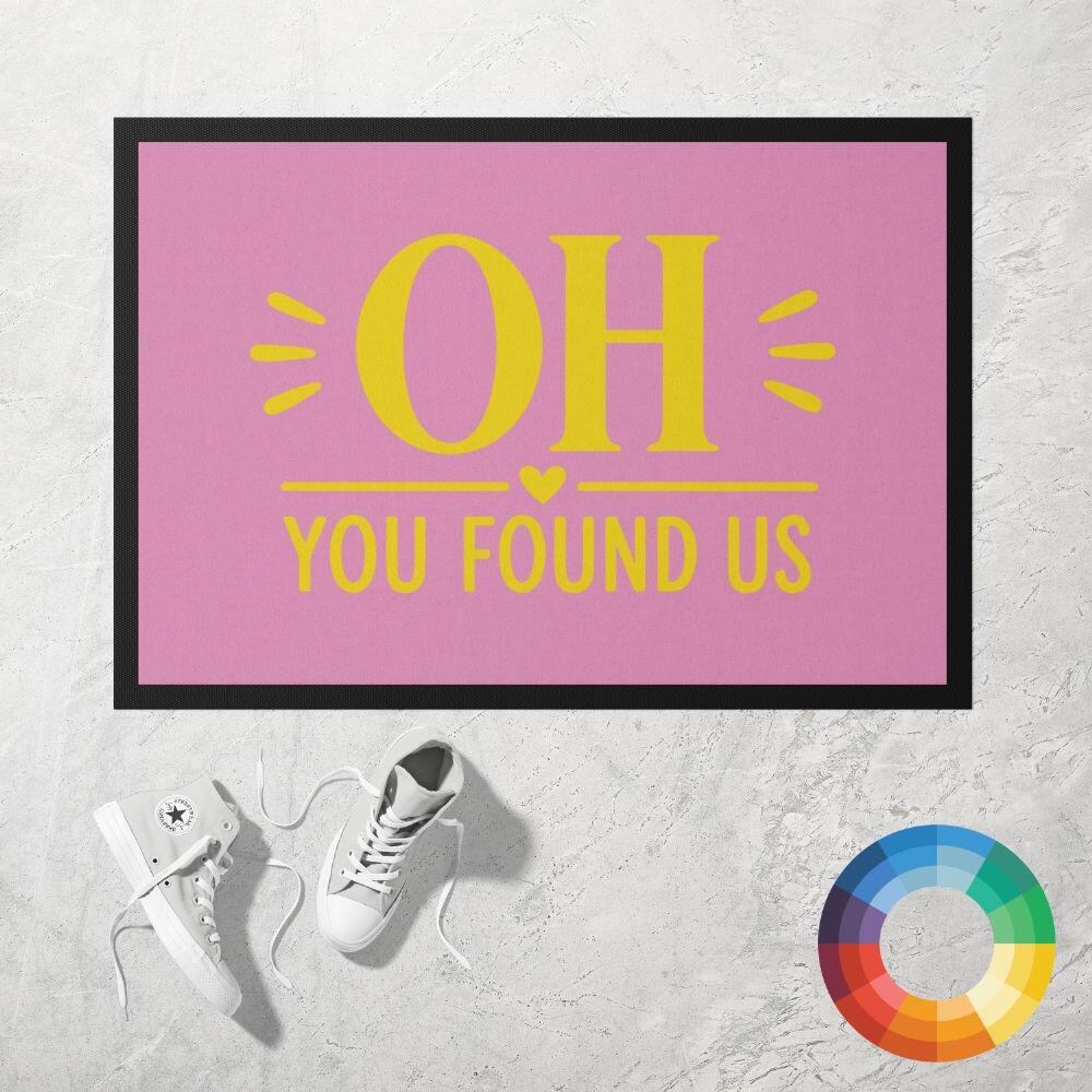 Oh you found us doormat in pink