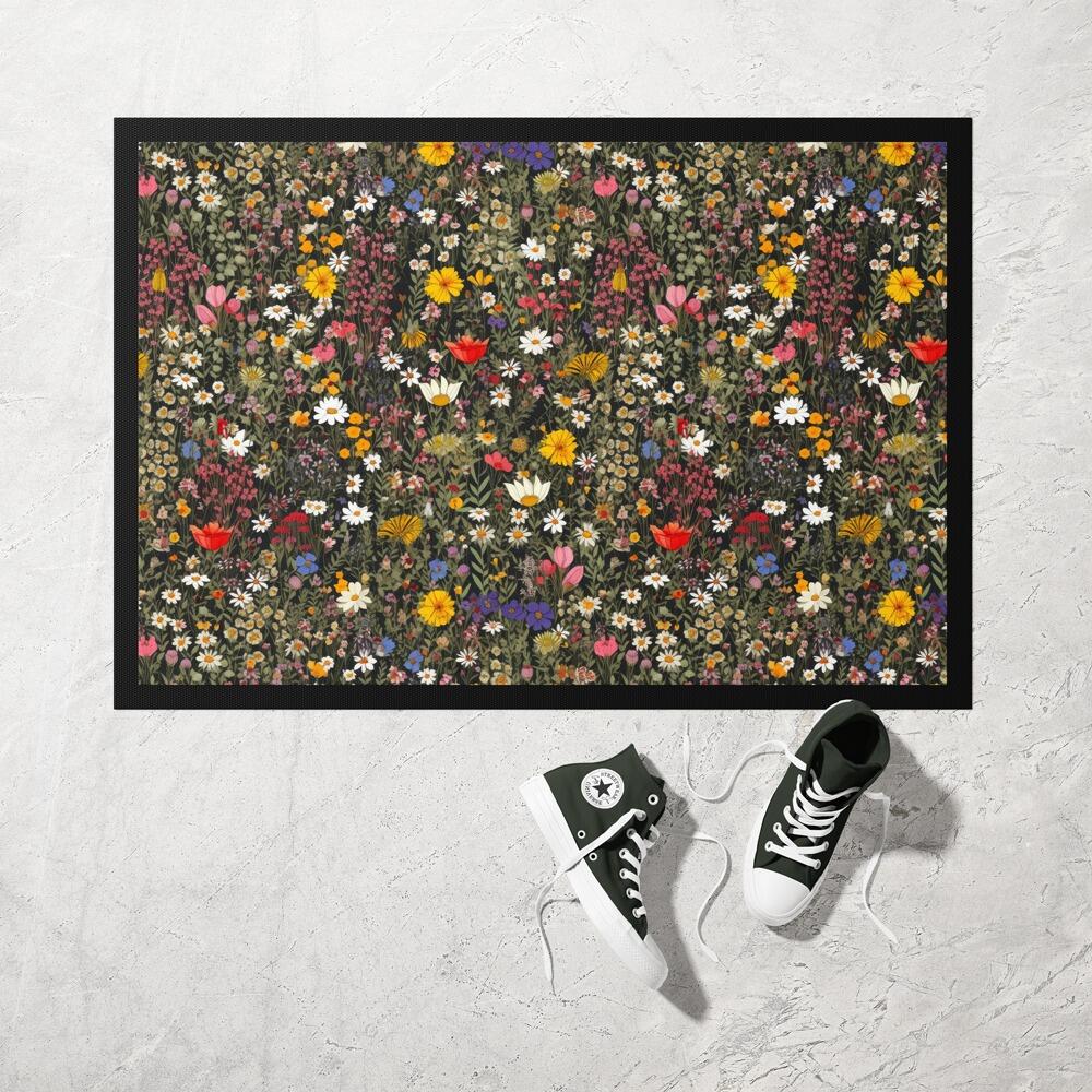 Ditsy Wild Meadow Floral Doormat