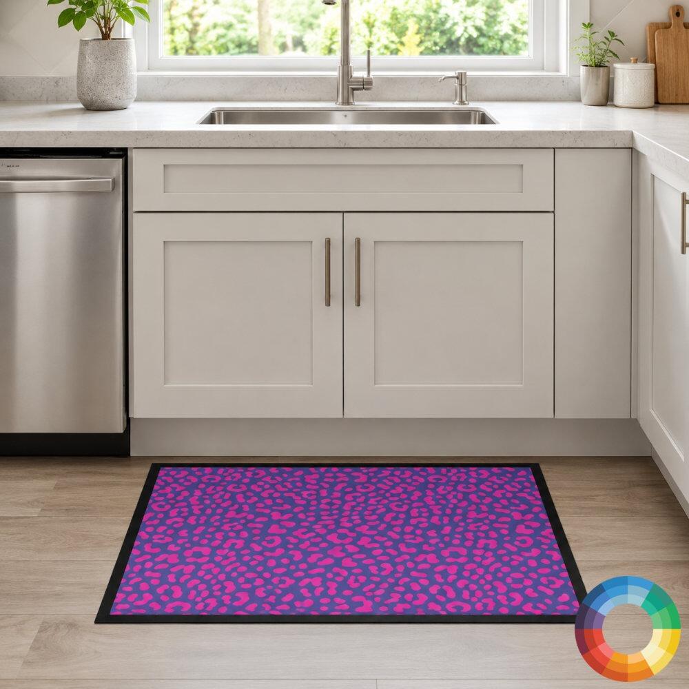 Leopard Print Kitchen Mat Under Sink