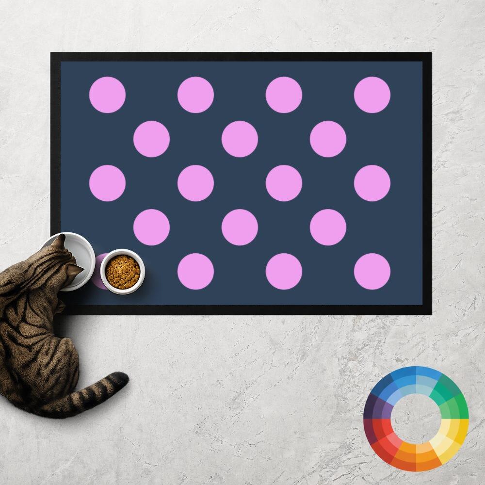 Spotty Cat Food Mat in Custom Colours