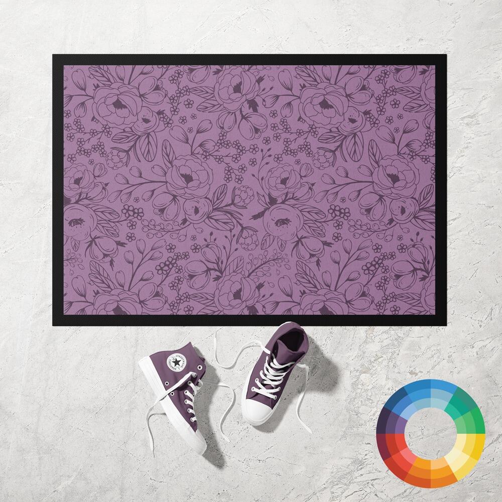 Purple Botanical Bliss Doormat