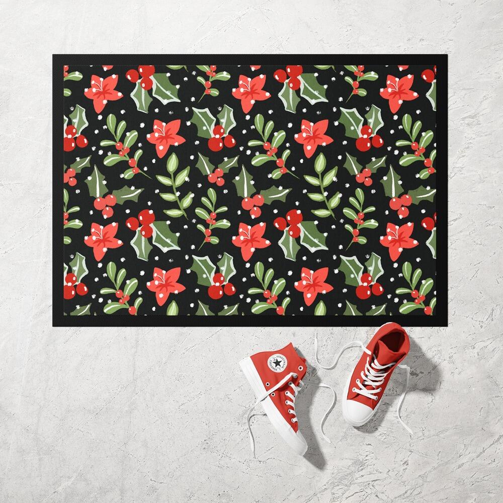 Holly and Berries Festive Doormat