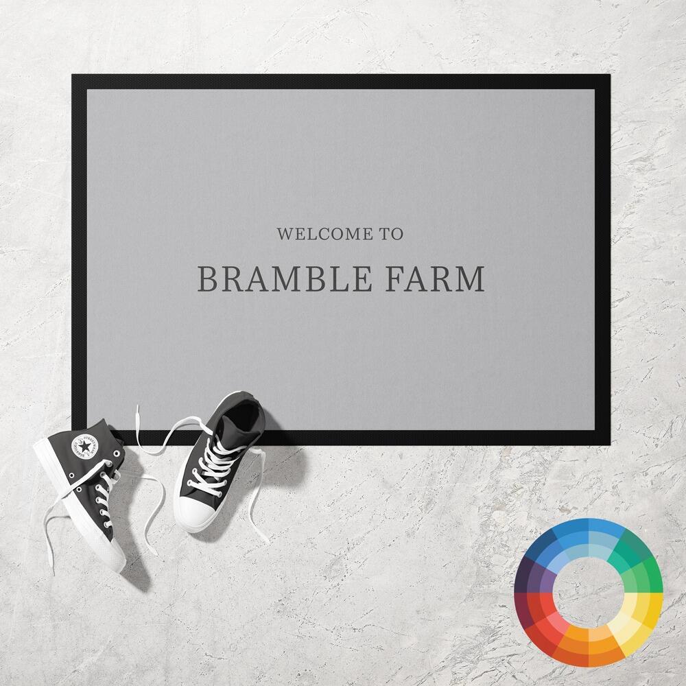 Plain Pet Feeding Mat Grey with Personalisation