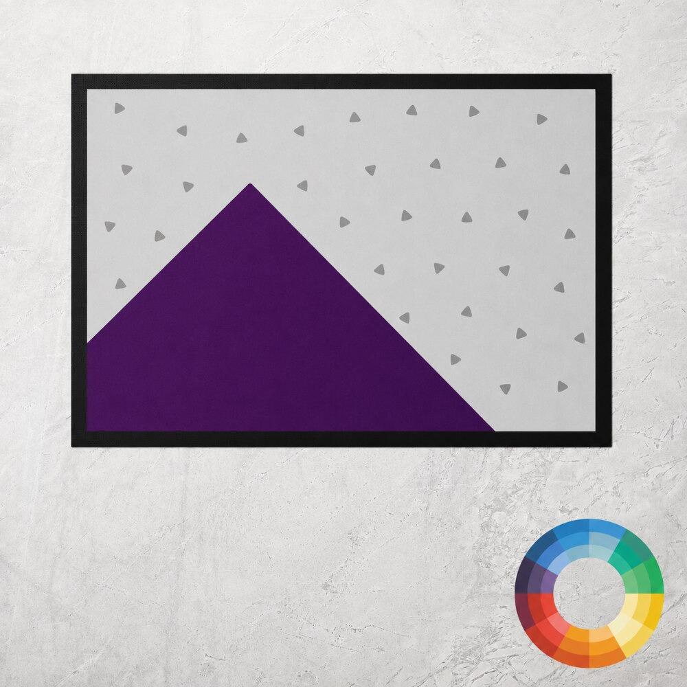 Custom Colour Scattered Triangles Kitchen Mat