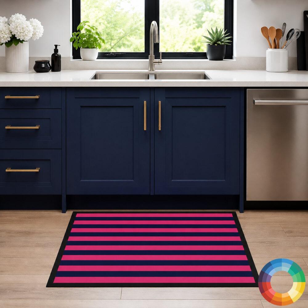 Custom Colour Striped Kitchen Mat