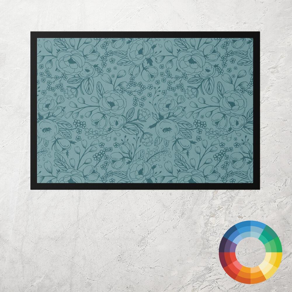 Floral Cat Food Mat