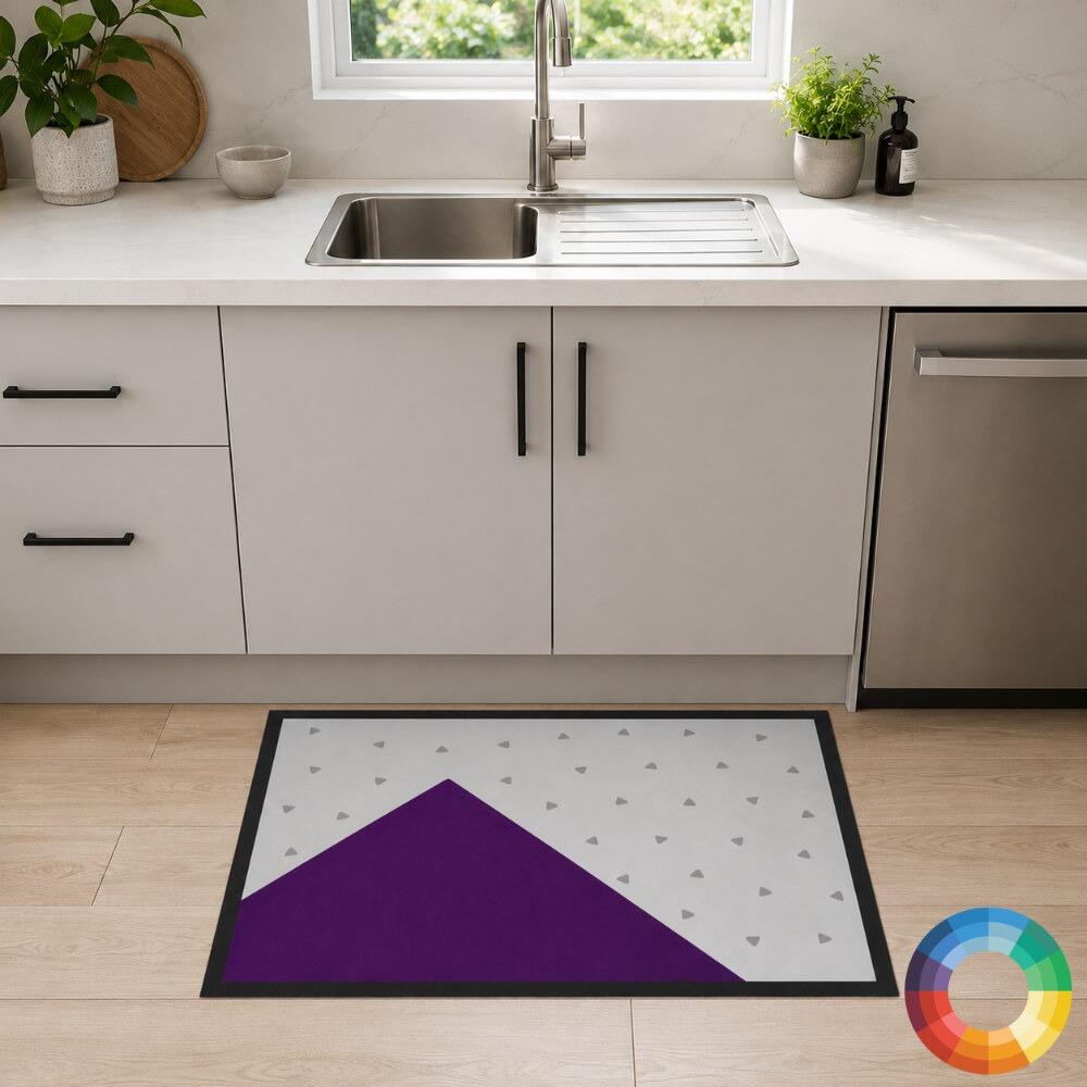 Scattered Triangles Kitchen Mat Under Sink