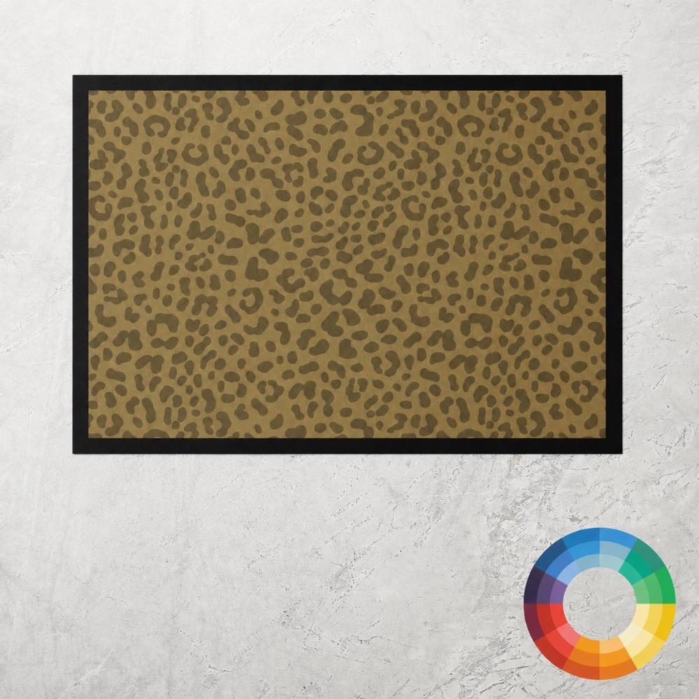 Custom Colour Leopard Print Cat Food Mat