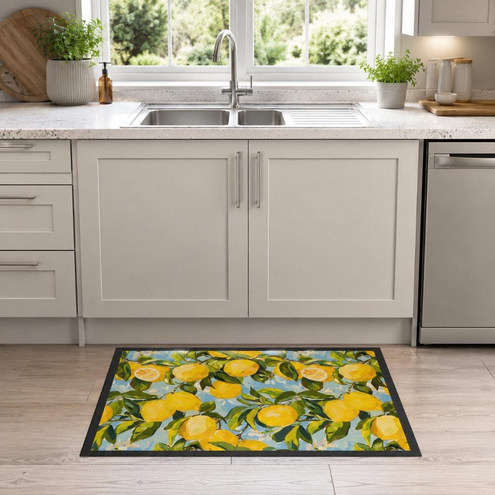 Lemon Kitchen Mat Under Sink