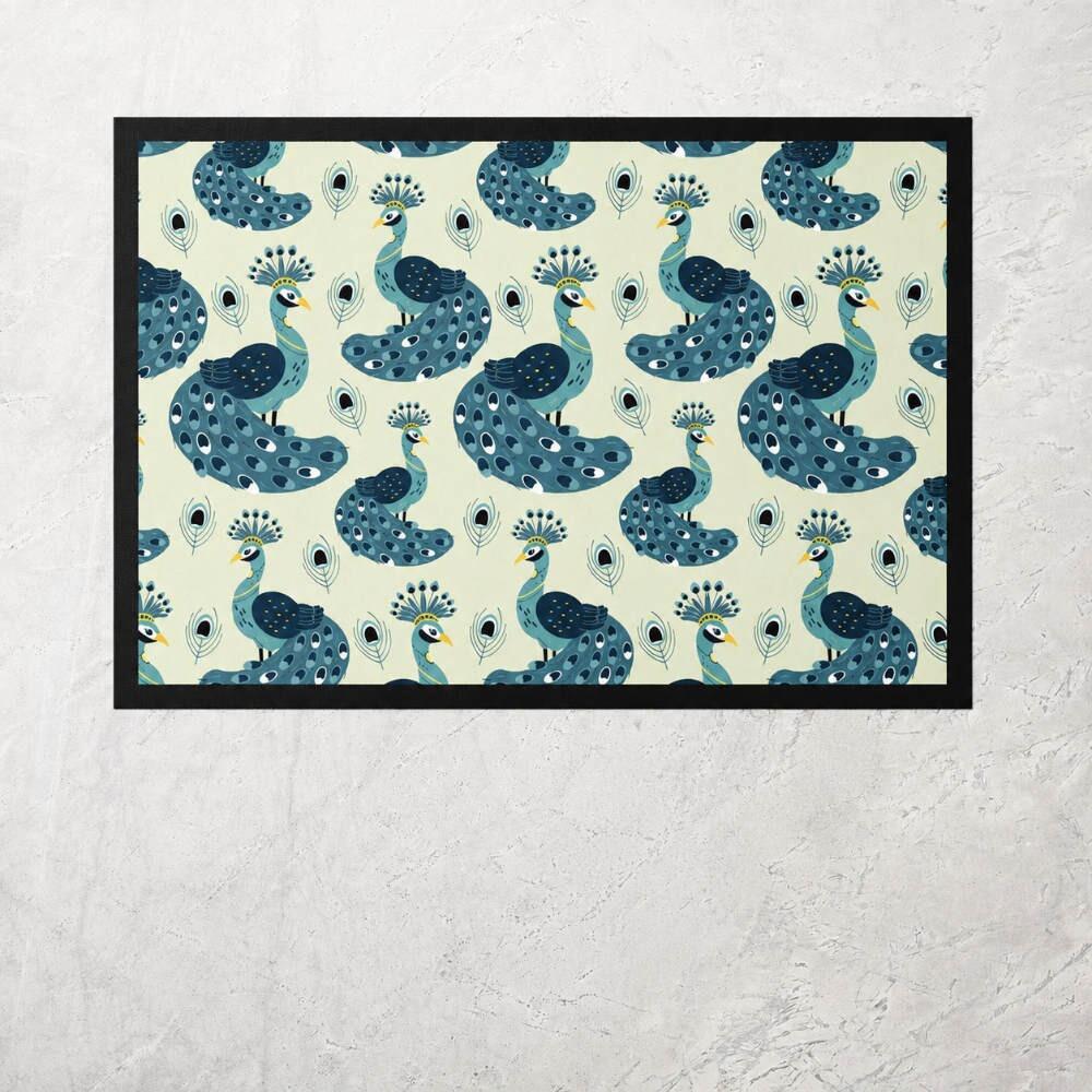 Peacock Kitchen Mat