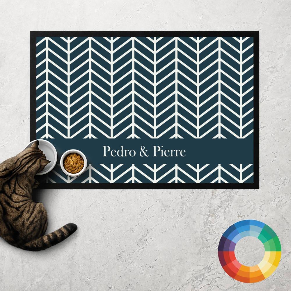 Herringbone Cat Food Mat Pattern
