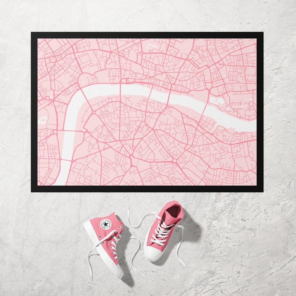 Pink Map Doormat
