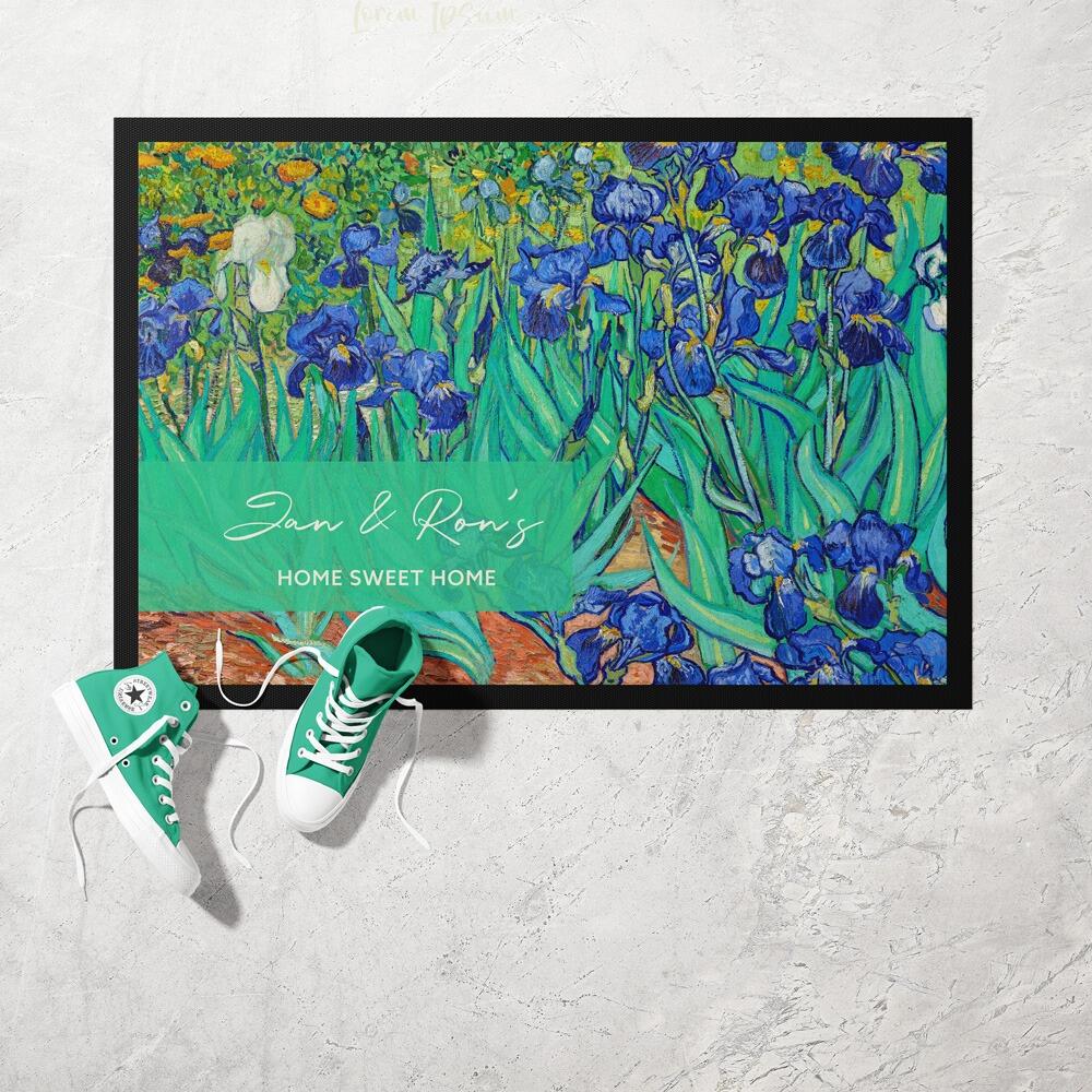 Van Gogh Irises Personalised Doormat