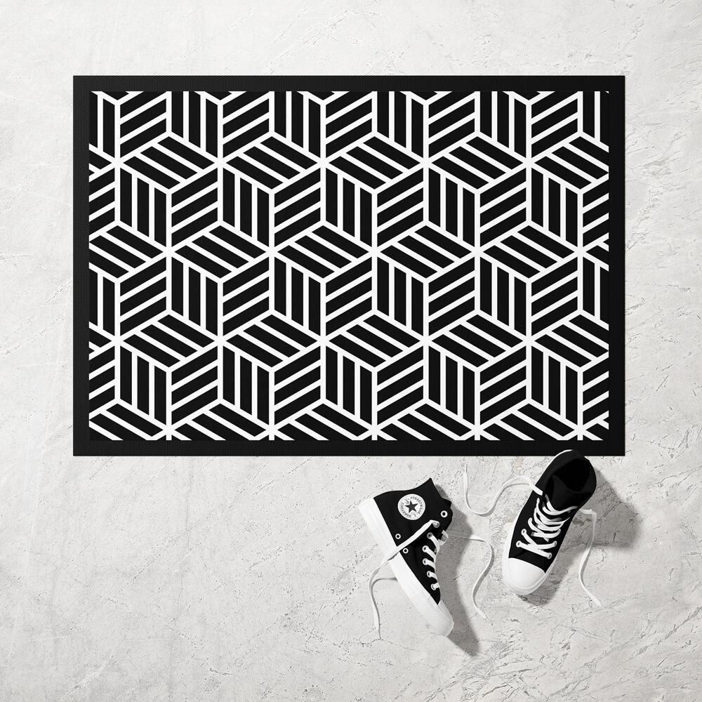 Black and White Doormat