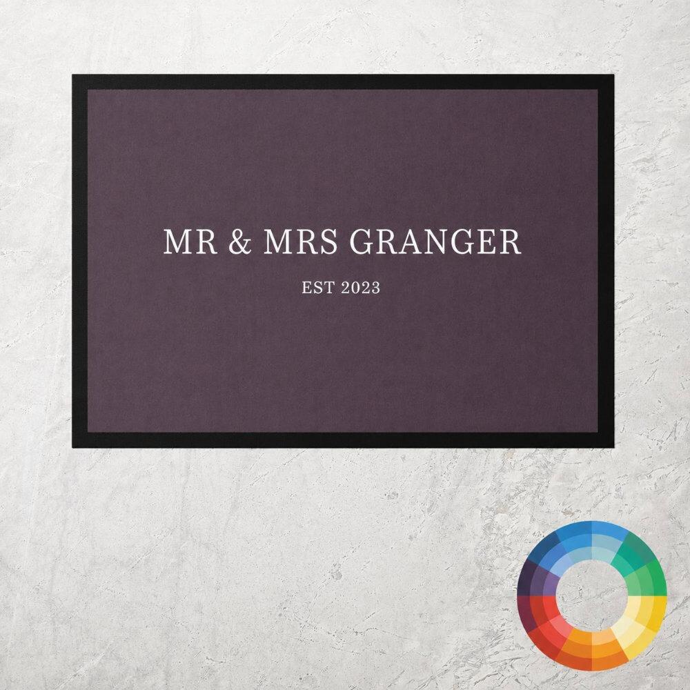 Plum Kitchen Mat with Personalisation