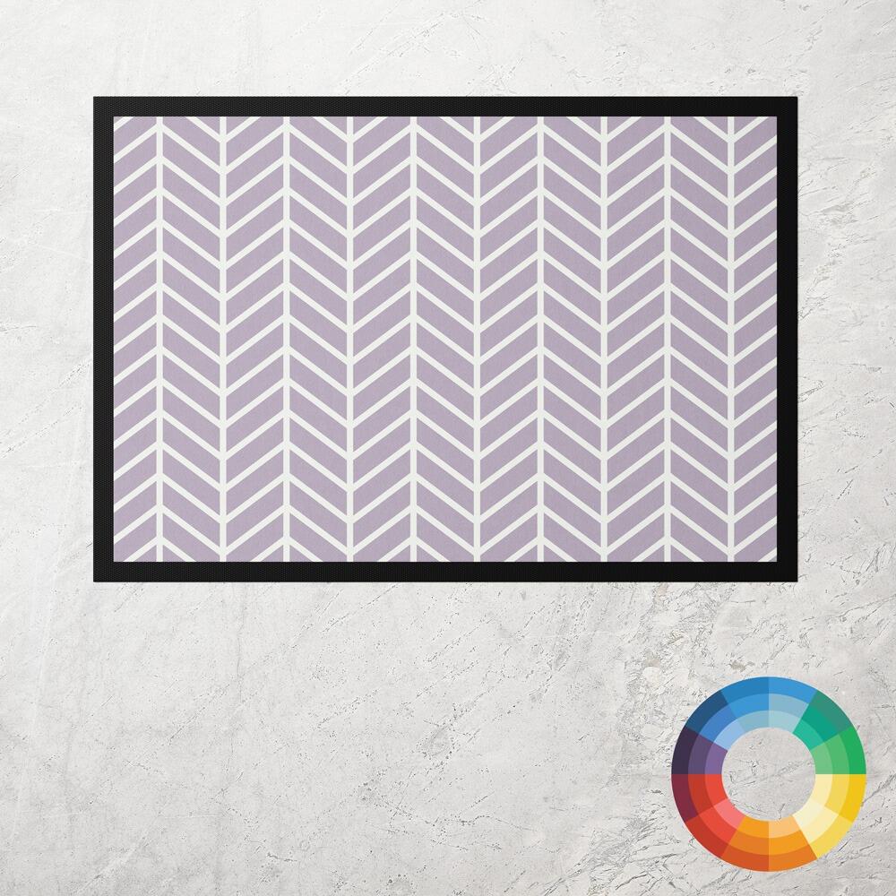 Custom Colour Herringbone Cat Food Mat