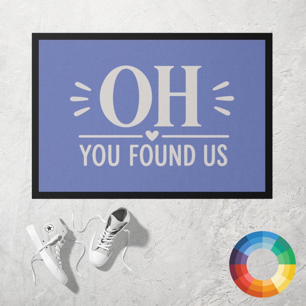 Oh you found us doormat in blue