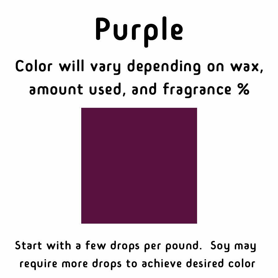Purple Liquid Candle Dye 1 oz with dropper