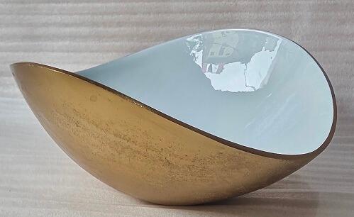 White Gold Large Oval Bowl