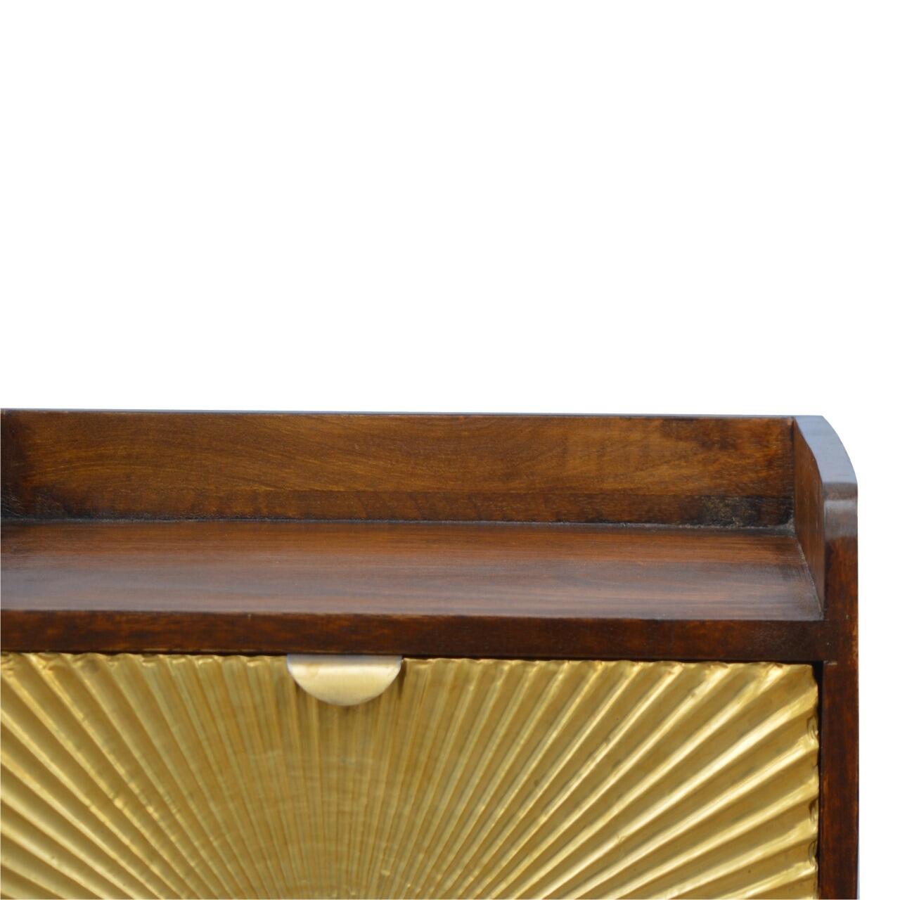 brass bedside table