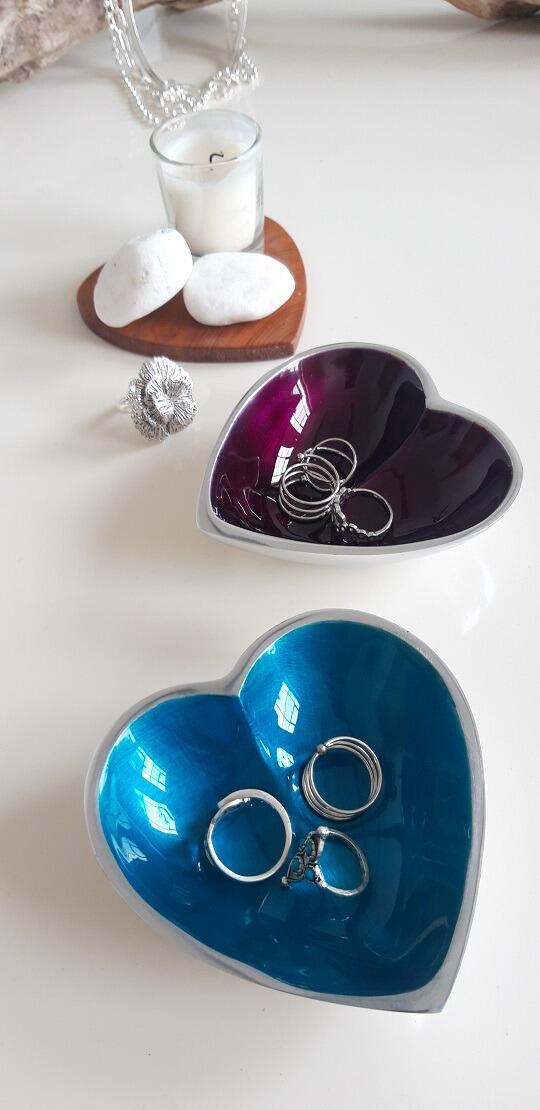 Colourful Mini Heart Jewellery Dishes