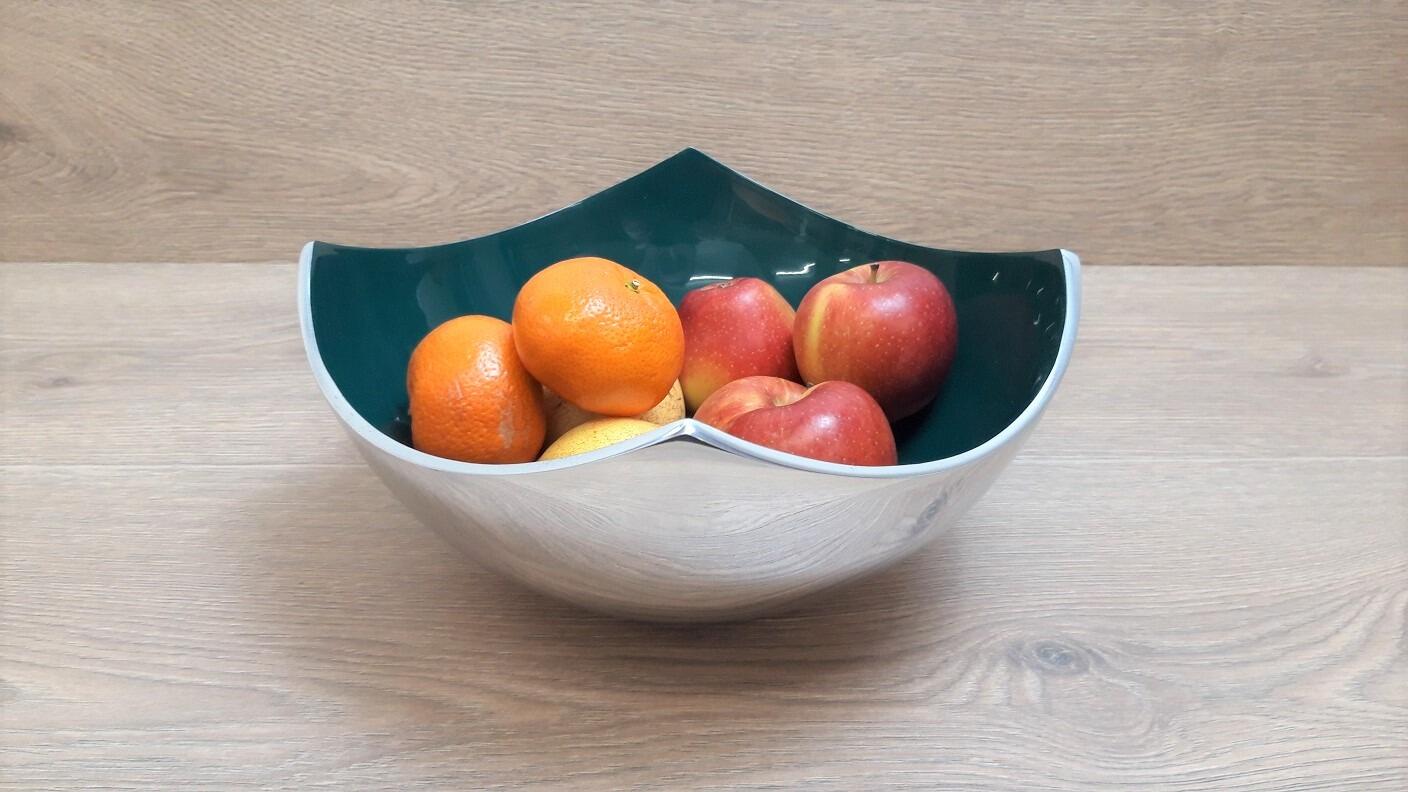Forest Green Large 4 Point Fruit Bowl
