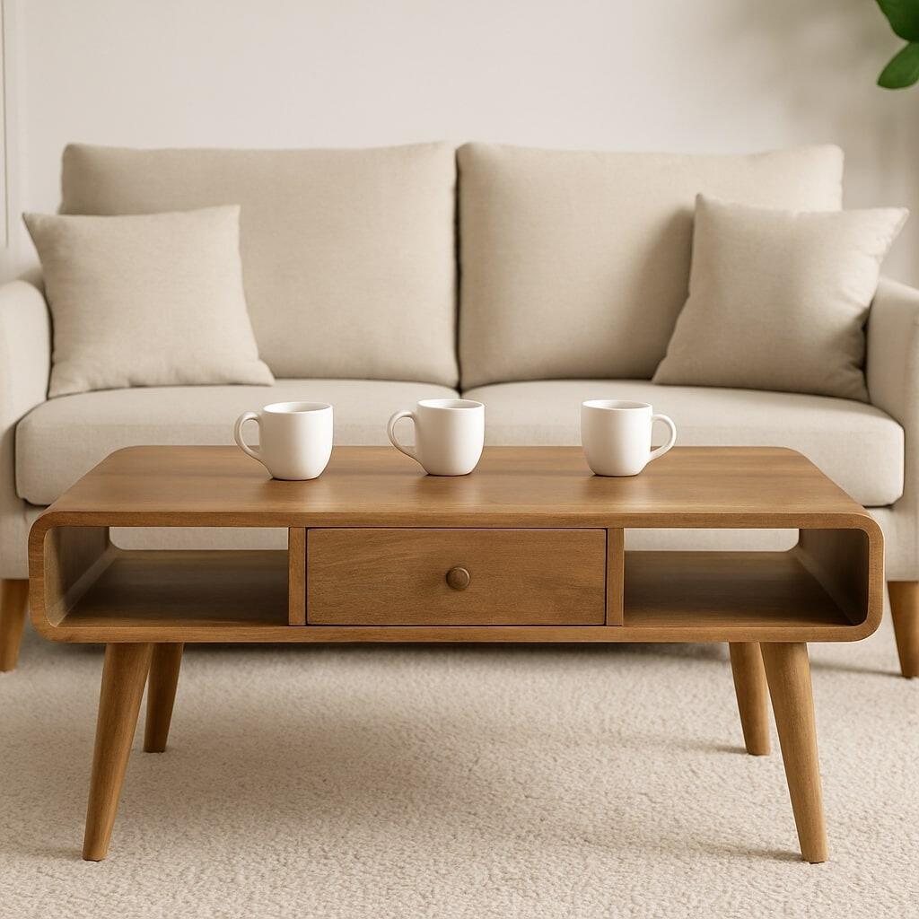 wooden coffee table