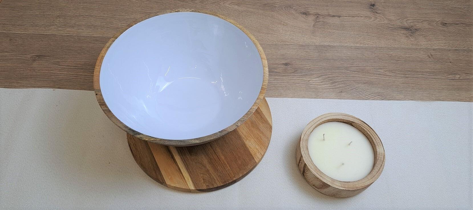 White large deep serving bowl