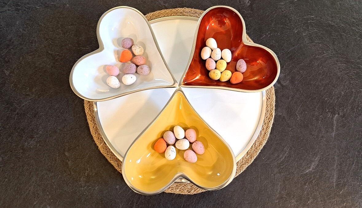 Multi Coloured Heart Dishes