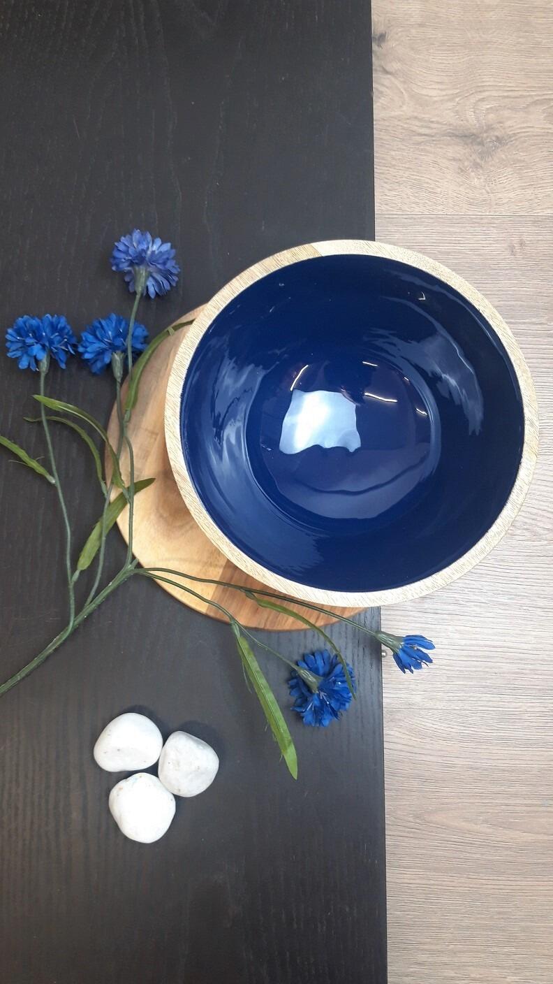 Blue medium deep round bowl