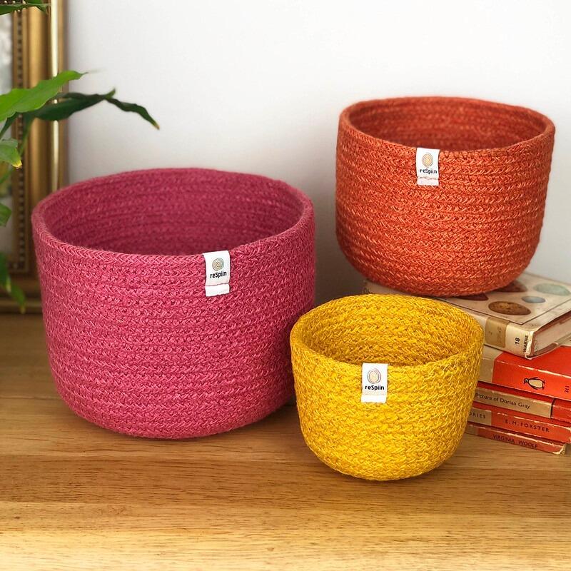 Colourful Jute Baskets