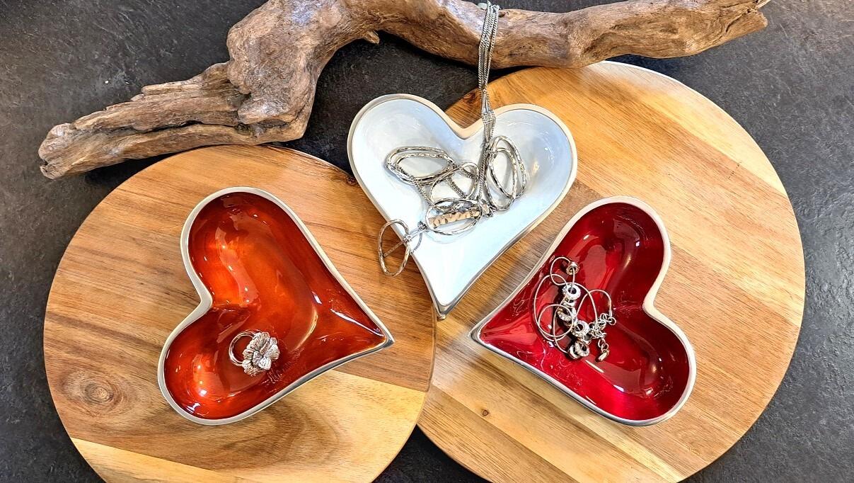 Multi Coloured Heart Dishes