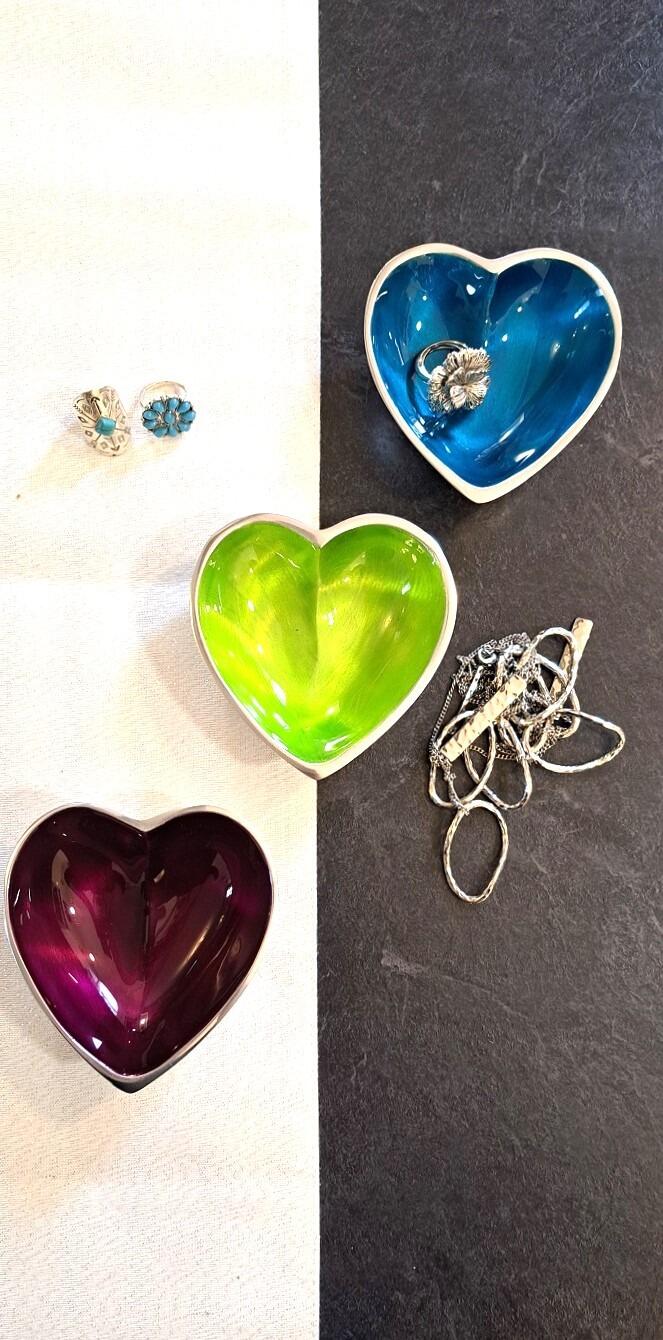 Multi Mini Heart Jewellery Dishes