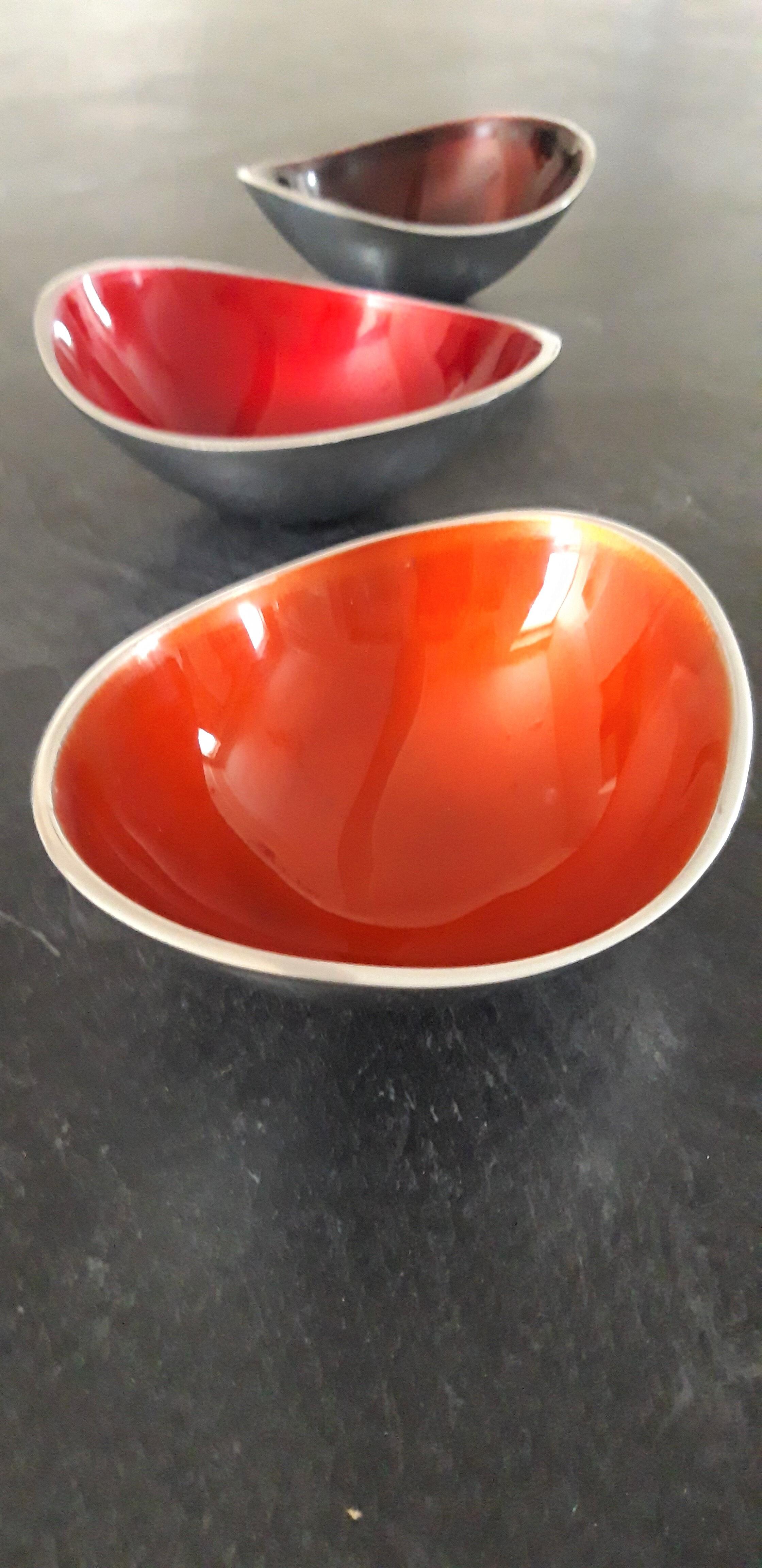 Orange Small Oval Bowl