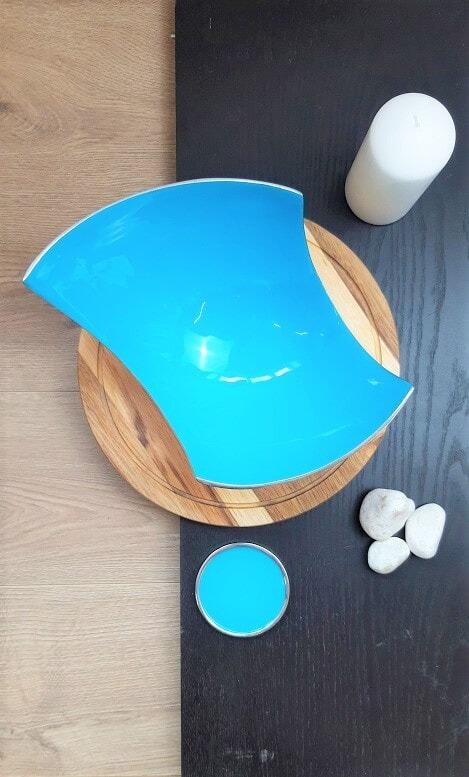 Baby Blue Abstract Fruit Bowl